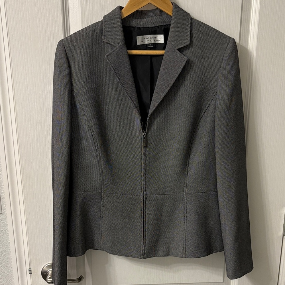 Tahari Women's Charcoal Blazer